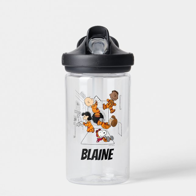 SPACE | Peanuts Gang in Space | Add Your Name Water Bottle (Front)