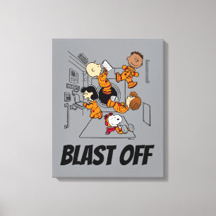 SPACE   Peanuts Gang in Space Canvas Print