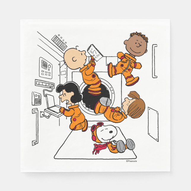 SPACE | Peanuts Gang in Space Napkin (Front)