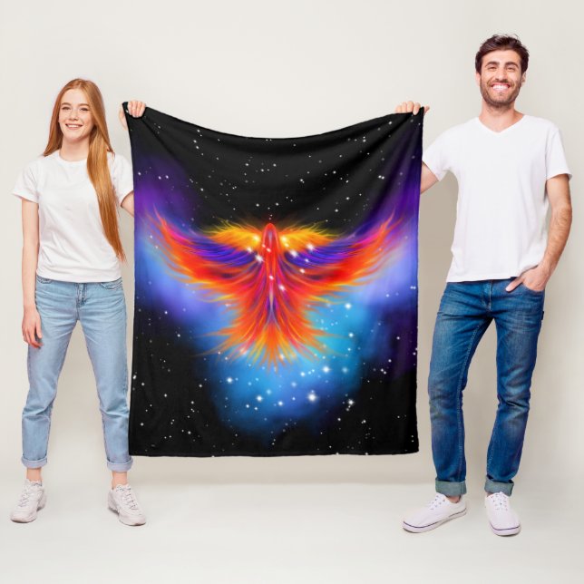 Space Phoenix Nebula Fleece Blanket (In Situ)