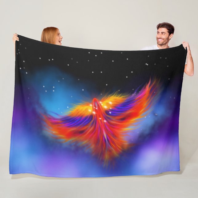 Space Phoenix Nebula Fleece Blanket (In Situ)