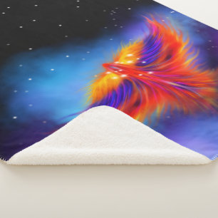 Space Phoenix Nebula Sherpa Blanket