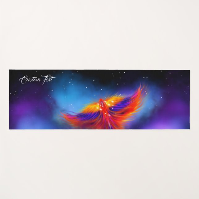 Space Phoenix Nebula Yoga Mat (Front (Horizontal))