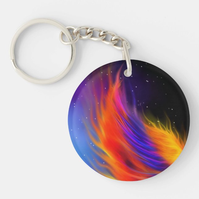 Space Phoenix Wing Keychain (Front)