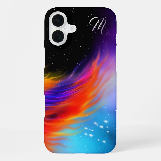 Space Phoenix Wing Monogram iPhone Case (Back)