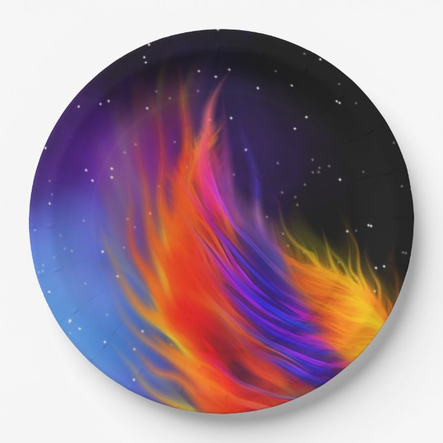 Space Phoenix Wing Paper Plate (Front)