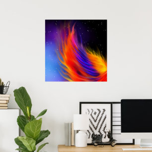 Space Phoenix Wing Poster