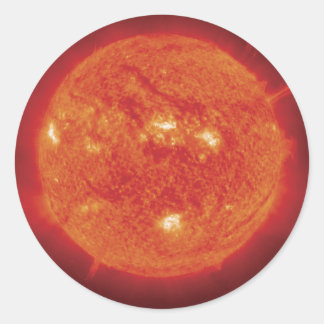 Space Photo Sun Classic Round Sticker