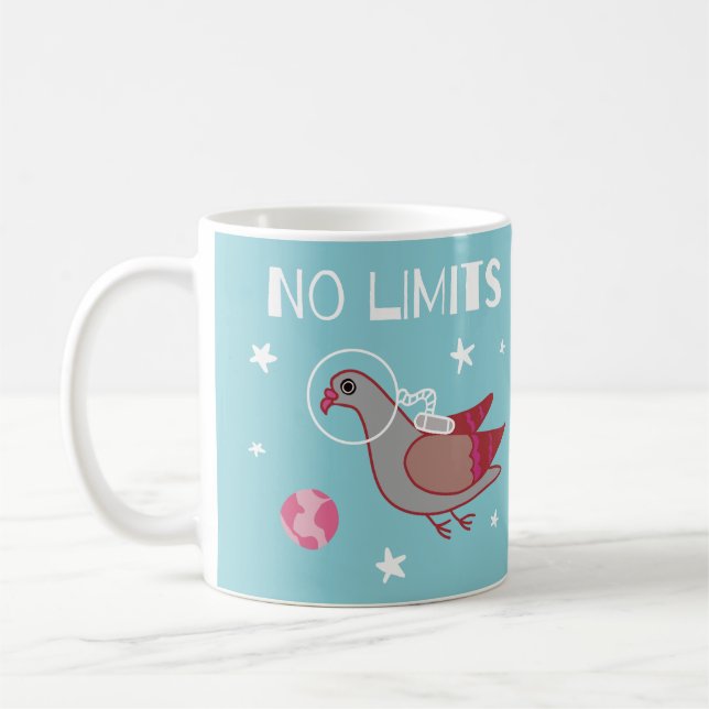 Space pigeon coffee mug (Left)