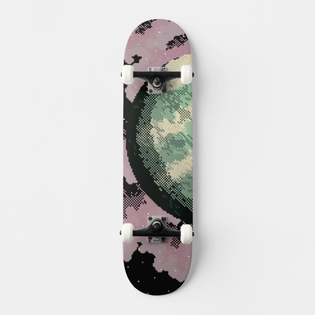 Space Pixel Art.  Skateboard (Front)