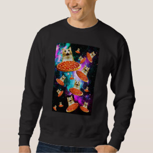 Space Pizza Cat Astronaut Kitten Sarcasm Food Gala Sweatshirt