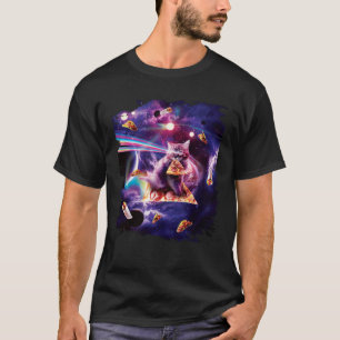 Space Pizza Cat Rainbow Laser Taco Burrito T-Shirt