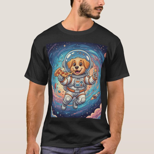 Space Pizza Pawty T-Shirt for men & women (Front)