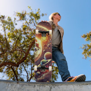 Space & Planet Skateboard Design