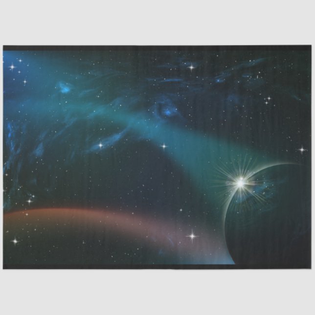 Space Planets Fantasy Decoupage  Tissue Paper (Front)