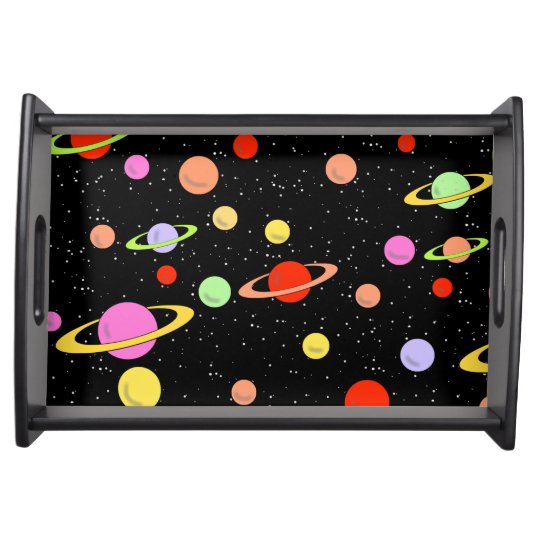 SPACE PLANETS STARS SERVING TRAY