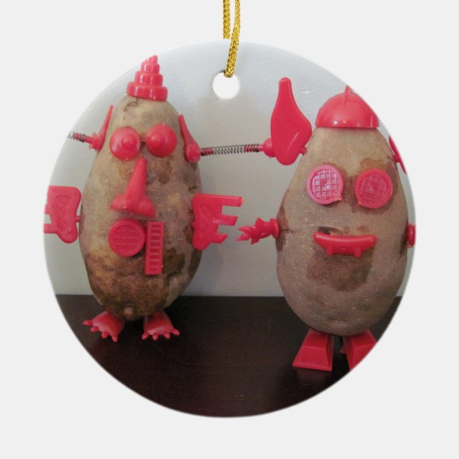 Space Potatoes Ceramic Ornament (Front)