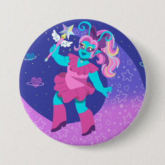 Space Princess 3 Inch Round Button