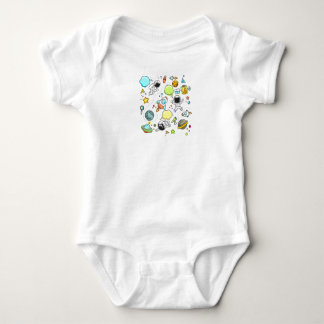 Space print T-Shirt for baby Body suit Bodysuit