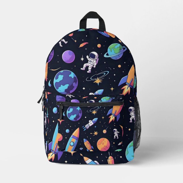 Space  printed backpack (Front)