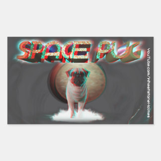 Space Pug 3D Sticker