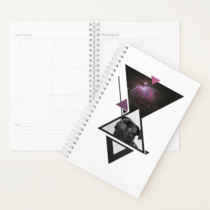 Space Pug   Black Pug Dog Gift Idea For Pug Lovers Planner