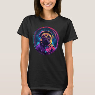Space Pug Dog Mom Dad Pug T-Shirt