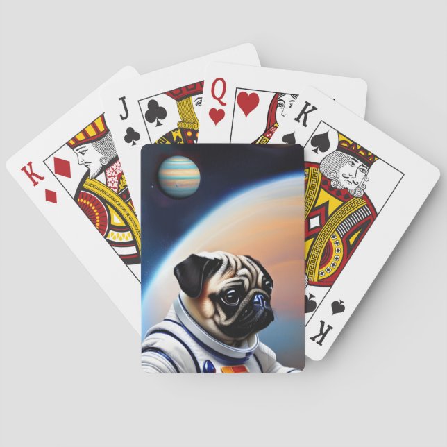 Space Pug Playing Cards (Back)