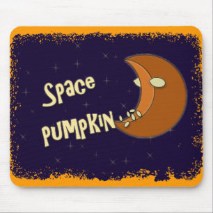 space pumpkin mouse pad