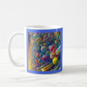 Space Race blue mug