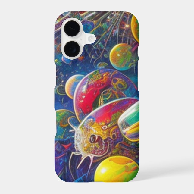 Space Race closeup Apple iPhone 17 Slim case (Verso)