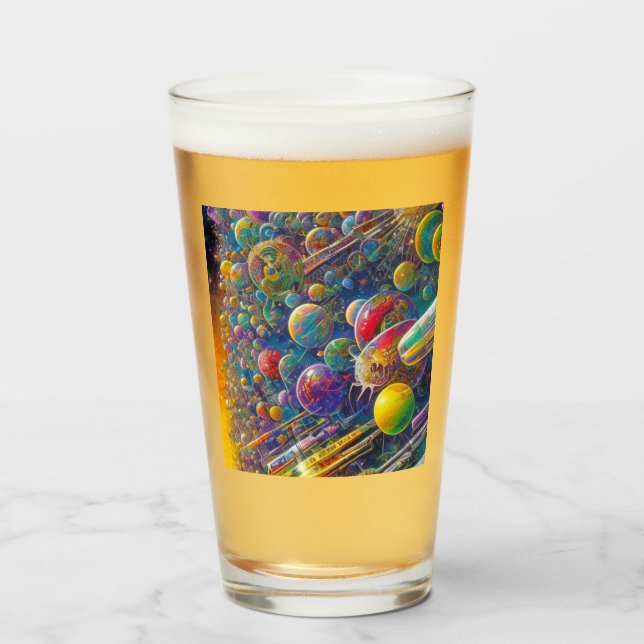 Space Race glass tumbler (Front Filled)