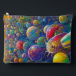 Space Race large accessory bag pouch<br><div class="desc">Space Race accessory bag pouches are fun organizers for people interested in space,  science and Sci-Fi,  racing,  and surrealism pop art. Space Race is Steamy Raimon digital art.</div>