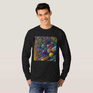 Space Race men black long sleeve T-shirt
