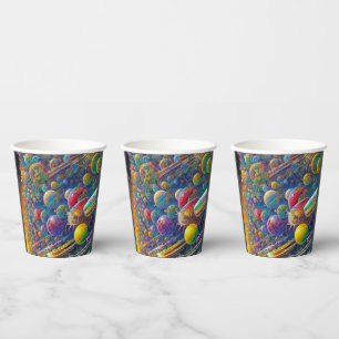 Space Race paper cups