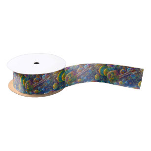 Space Race ribbon Satin Ribbon