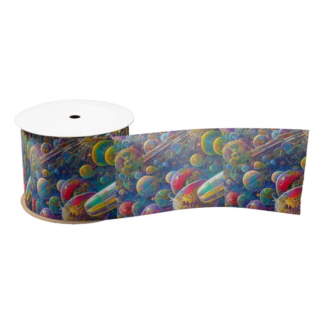 Space Race ribbon Satin Ribbon (Spool)