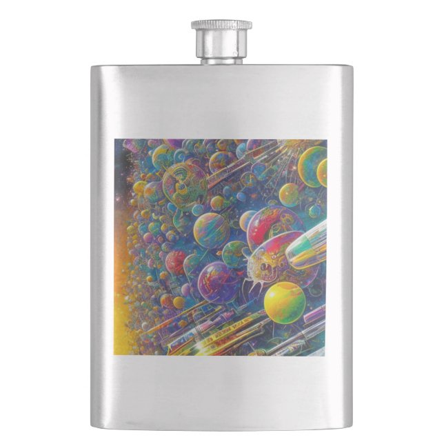 Space Race stainless steel flask (Front)