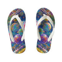 Space Race toddler flip flops