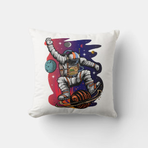 Space Ride Throw Pillow