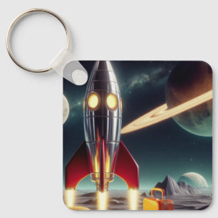 Space Rocket Keychain