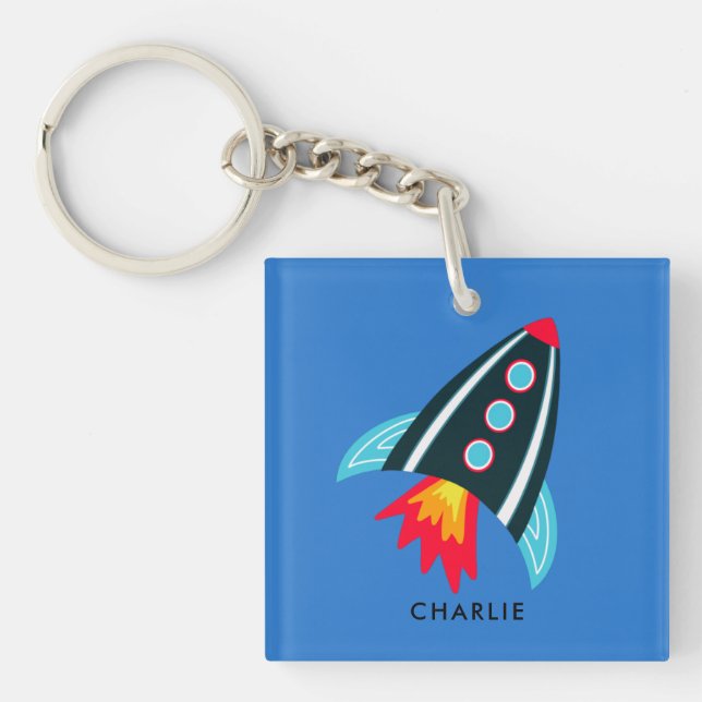 Space Rocket kids Keychain (Front)