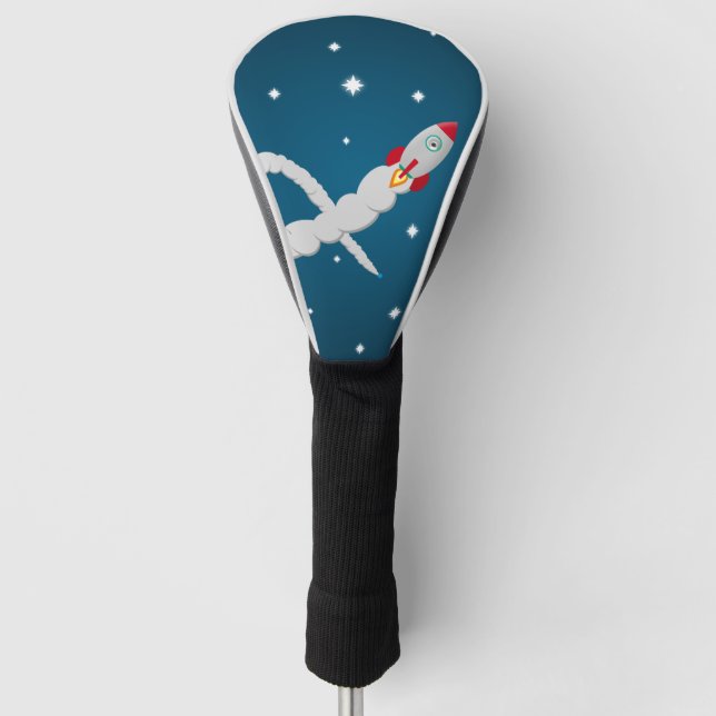 Space Rocket Launch in Space Golf Head Cover (Front)