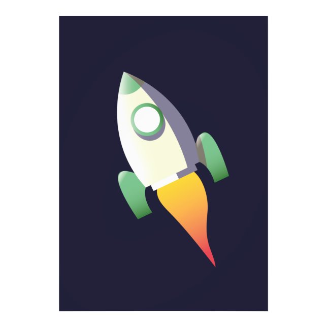 Space Rocket Photo Print (Front)