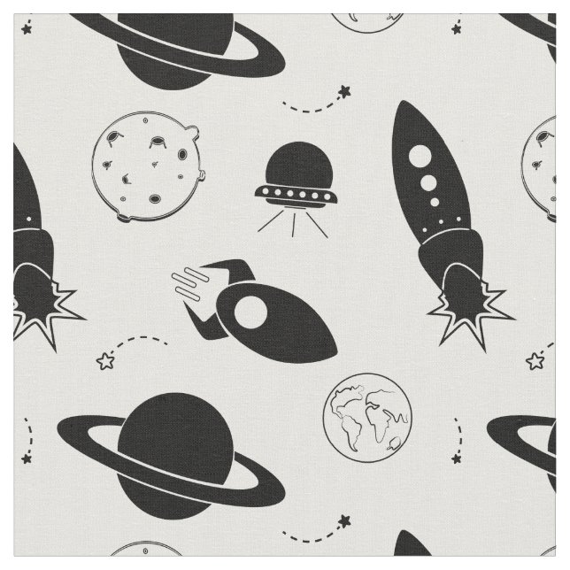 Space rocket ship fabric (Close Up)