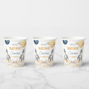 Space Rocket Ship Outer Space Birthday Party Paper Cups