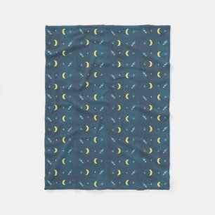 Space Rocket Ship Pattern Kids Fleece Blanket
