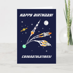 Space Rockets - Carte Anniversaire