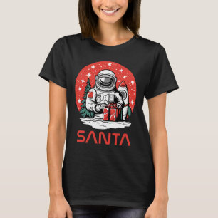 Space Santa Claus Astronaut Cosmos Presents Cool C T-Shirt