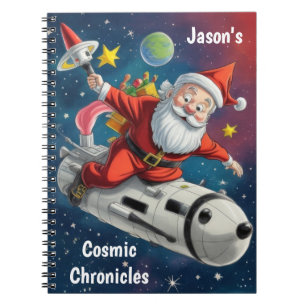 Space Santa Claus Personalized Notebook